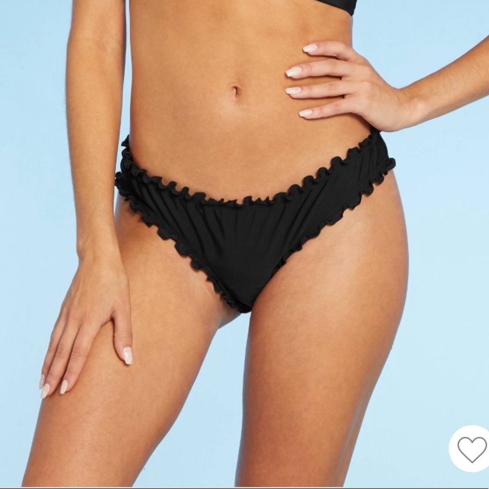 Womens Ruffle Cheeky Bikini Bottom Shade and Shore